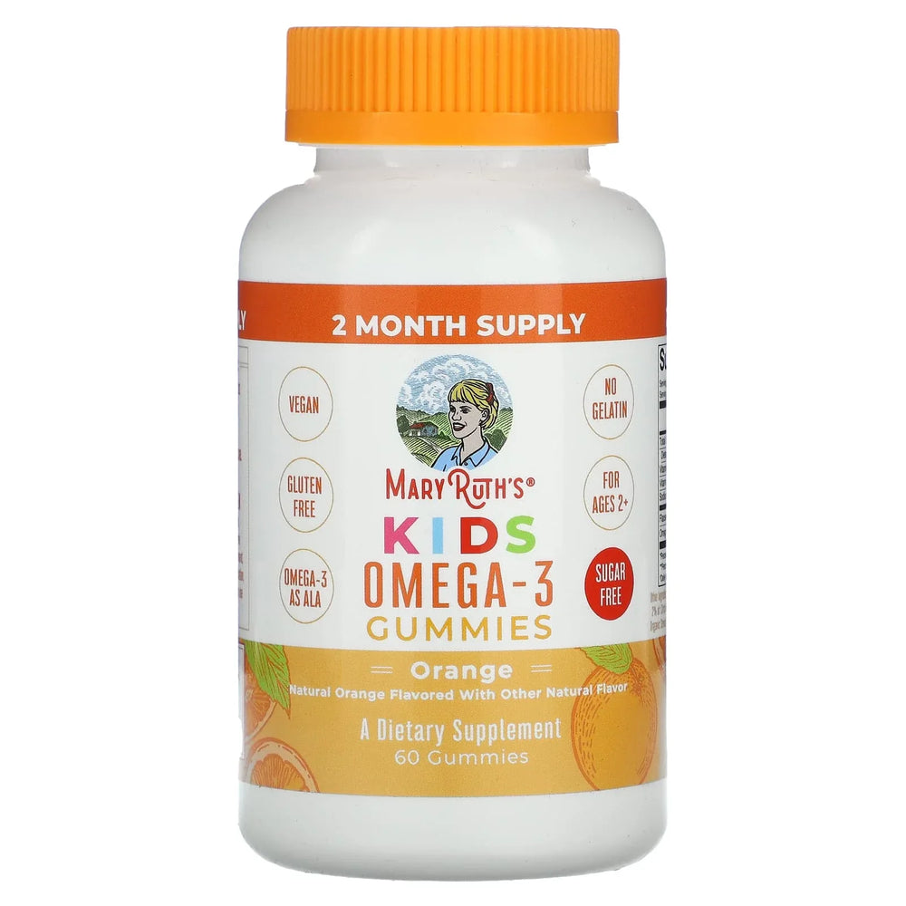 MaryRuth's, Kids Omega-3 Gummies, Ages 2+, Orange, 60 Gummies - USA MEGA SHOP