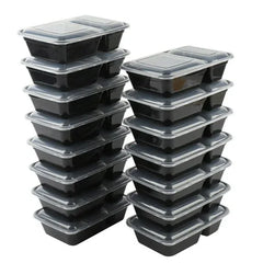 Mainstays 15 Pack 2 Compartment Meal Prep Food Storage Containers - USA MEGA SHOP