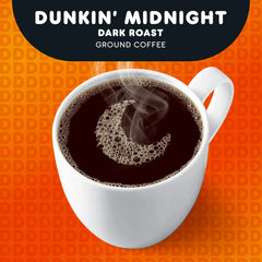 Dunkin’ Midnight Dark Roast Ground Coffee, 11 oz Bag