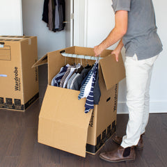 Pen+Gear Moving Wardrobe Box, 20 in. x 20 in. x 34 in., Kraft, 1 Box