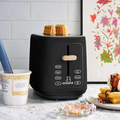 Beautiful 2 Slice Toaster with Touch-Activated Display, Black Sesame by Drew Barrymore - USA MEGA SHOP