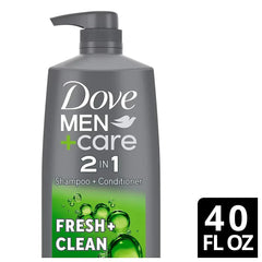 Dove Men+Care Fortifying 2-in-1 Shampoo and Conditioner, 40 oz.