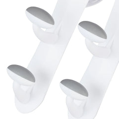 Mainstays White Over the Door Rubber Grip Hooks for Closet and Bathroom Storage, 2 Pack