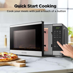 BLACK+DECKER 0.9 Cu Ft Microwave Oven Countertop , 6 Auto Menus, 10 Power Levels, Digital Panel, 900W - USA MEGA SHOP