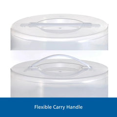 Mainstays 12 inch Clear Cake Carrier with 2pk 9 inch Gray Round Pans, Carbon Steel