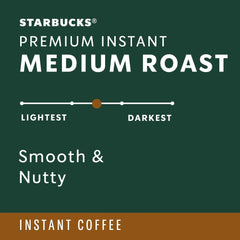 Starbucks Premium Instant Coffee, Medium Roast Coffee, Arabica Beans, 3.17 oz