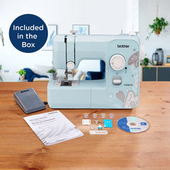 Brother LX3817A 17-Stitch Portable Full-Size Mechanical Sewing Machine, Aqua