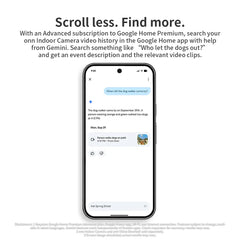onn Indoor Camera Wired, 1080p HDR Video, with Google Home and Gemini – Search Video History, Event Descriptions - USA MEGA SHOP
