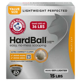 ARM & HAMMER Hardball Lightweight Cat Litter, Clumping, No-Mess Scooping, Multi-Cat, 15 lb