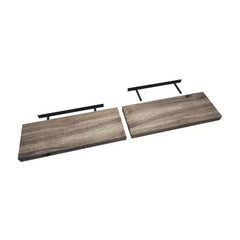 Acacia Floating Wood Shelf, 2-pack - USA MEGA SHOP
