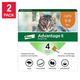 Advantage II Flea Topical Treatment for Cats 5-9 lbs, 4-doses, 2-count