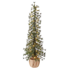 Alpine Artificial Trees with LED Lights, Set of 3 - USA MEGA SHOP