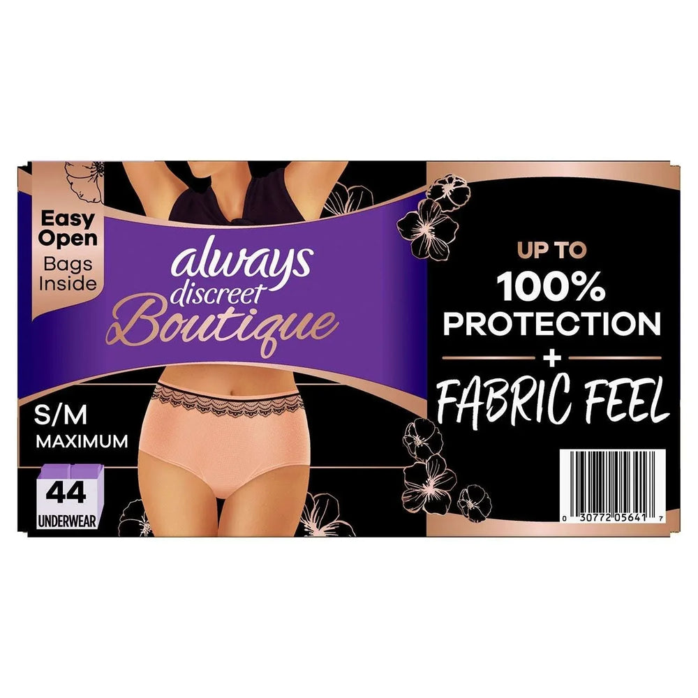 Always Discreet Boutique Incontinence Underwear, Maximum, Choose Size - USA MEGA SHOP