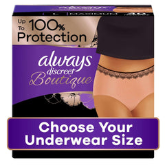 Always Discreet Boutique Incontinence Underwear, Maximum, Choose Size