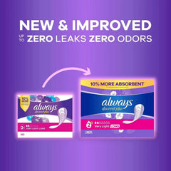 Always Discreet plus Incontinence Liners for Women, Very Light Long, 132 ct. - USA MEGA SHOP