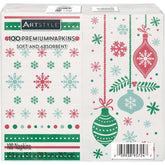 Artstyle Joyous Winter Dinner Paper Napkins, 8" x 4", 100 ct. - USA MEGA SHOP
