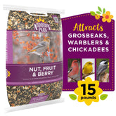 Audubon Park Nut, Fruit & Berry Wild Bird Food, Dry, 1 Count per Pack, 15 lb. Bag - USA MEGA SHOP