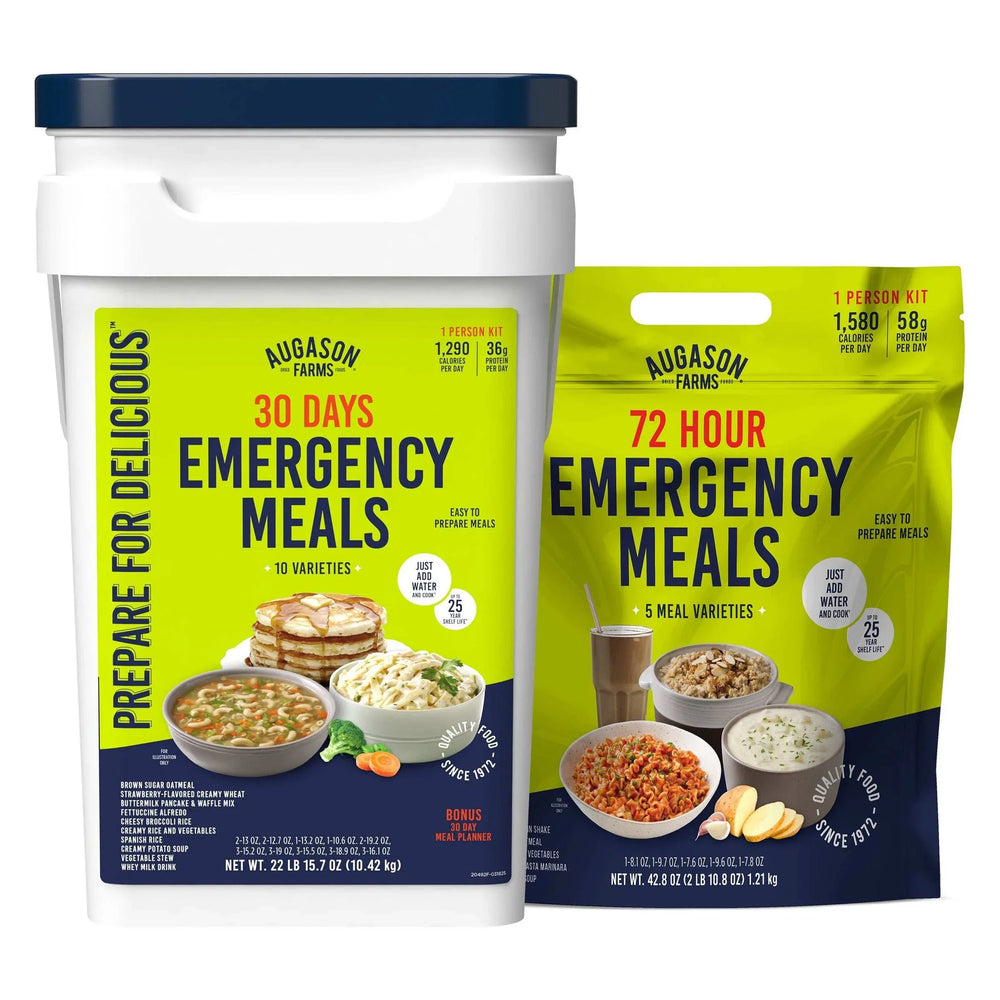 Augason Farms Deluxe 30-Day Emergency Food Supply 5-Gallon Survival Food with 72-Hour Be Ready “On-The-Go” Kit (212 Total Servings) - USA MEGA SHOP
