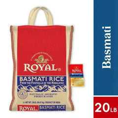 Authentic Royal Naturally Aged Indian White Basmati Rice, Long-Grain, Gluten-free - 20 lb. Bag 4.6 stars out of 12835 reviews (4.6)| 12.8K ratings