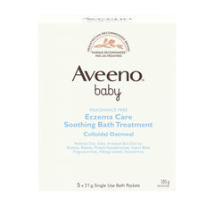Aveeno Baby Eczema Therapy Soothing Bath Treatment, Oatmeal, 5 Count