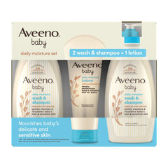 Aveeno Baby Moisture Set, 2 Wash & Shampoo + Lotion, 44 fl oz - USA MEGA SHOP