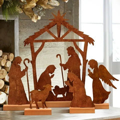 Ayieyill Christmas Tabletop Decorations Indoor 5pcs Nativity Scene Christmas Decor Xmas Decoration - USA MEGA SHOP