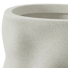 Better Homes & Gardens Mallory 8 inch Resin Planter, White with Elegance Design for Flowers, Succulents and Herbs