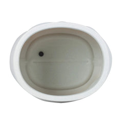 Better Homes & Gardens Mallory 8 inch Resin Planter, White with Elegance Design for Flowers, Succulents and Herbs
