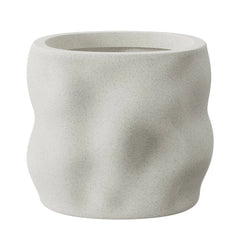 Better Homes & Gardens Mallory 8 inch Resin Planter, White with Elegance Design for Flowers, Succulents and Herbs