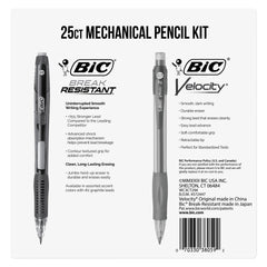 BIC Mechanical Pencil Kit, 24 Velocity + 1 Break Resistant, 0.7mm Lead, 25-count - USA MEGA SHOP