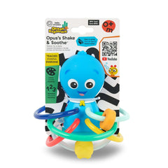 Baby Einstein Ocean Explorers Opus’s Shake & Soothe Teether Toy & Rattle, Multicolor, Ages Infants 0 + Months