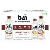 Bai Antioxidant Beverage, Coconut Variety Pack, 18 fl oz, 15-count - USA MEGA SHOP