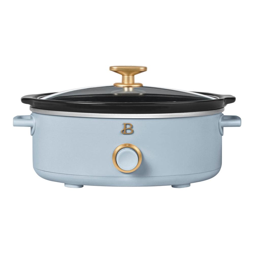 Beautiful 2.5 Qt Dip and Serve Manual Slow Cooker, Cornflower Blue by Drew Barrymore - USA MEGA SHOP