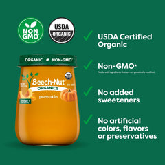 Beech-Nut Organics Stage 1 Baby Food, Fruit & Vegetable Variety Pack, 4 oz Jars (16 Pack)
