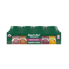 Beech-Nut Organics Stage 2 Berry Lovers Baby Food Variety Pack, 4 oz Jars, 8 Pack