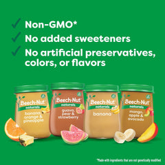 Beech-Nut Organics Stage 2 Tropical Adventure Baby Food Variety Pack, 4 oz Jars, 8 Pack