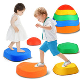 Beefunni 5Pcs Non-Slip Plastic Balance Stepping Stones for kids, Children's Coordination Skills Obstacle Courses Sensory Sand Toys for Toddlers,Indoor or Outdoor Play - USA MEGA SHOP