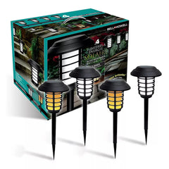 Bell + Howell Solar Pathway Lights, 4 pk. - Stainless Steel