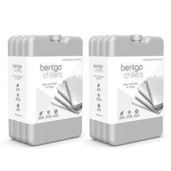 Bentgo Chillers Reusable Ice Packs, 8-Pack, Gray
