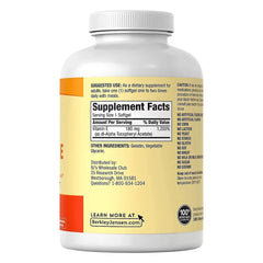 Berkley Jensen Vitamin E 180 mg Softgels, 500 Count