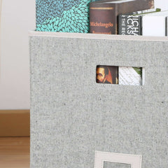 Better Homes & Gardens Cube Storage Bin with Handles, 12.75in W x 15in D x 12.75in H - Polyester & Cotton