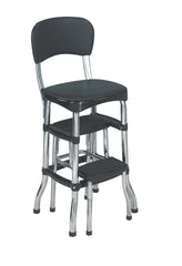 Black Retro Counter Chair / Step Stool