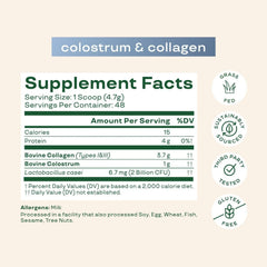 Bloom Nutrition Colostrum & Collagen Peptides, 0.64 lbs. - USA MEGA SHOP