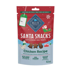 Blue Buffalo Santa Snacks Soft-Moist Dog Bits for Training, Chicken, 4.5-oz. Bag - USA MEGA SHOP