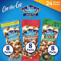Blue Diamond Almond Variety Pack, .75 oz., 24 pk.