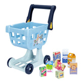 Bluey Shopping Trolley, Ideal Size For Toddlers, Stands at 19.3 In Tall, 8 Colorful Cardboard Shopping Goods Included, Ages 3+ - USA MEGA SHOP