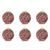 Blush Pink Tinsel Ball Christmas Ornaments, 2.5", 6 Count, by Holiday Time - USA MEGA SHOP