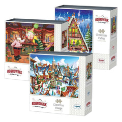 Boardwalk Assorted Jigsaw Puzzles, 3-pack