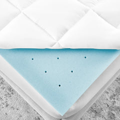 Bodipedic 4" Hybrid Memory Foam and Fiber Mattress Topper - USA MEGA SHOP