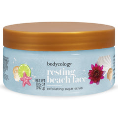Bodycology Resting Beach Face Exfoliating Sugar Scrub, 10.5 oz (4 PACK )